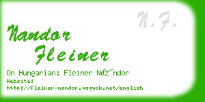 nandor fleiner business card